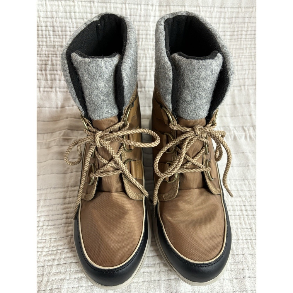 Sorel Women's 8 Explorer Carnival Waterproof Insulated Winter Boots Brown